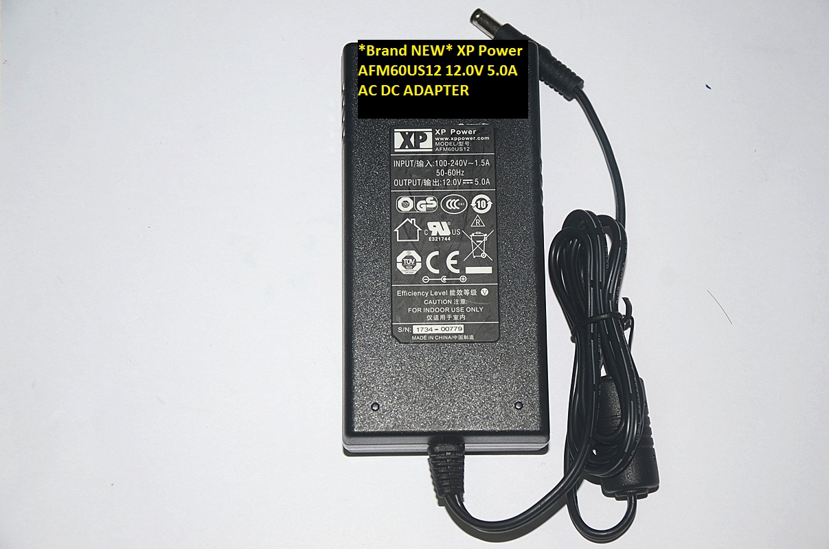 *Brand NEW* 12.0V 5.0A AC DC ADAPTER XP Power AFM60US12 5.5*2.5/5.5*2.1 Power Supply